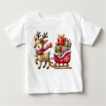 Design de Noël adorable Reindeer et Sleigh