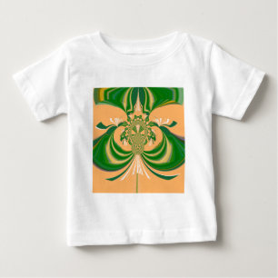 T-shirt Pour Bébé Design vert jaune.