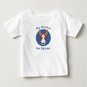 T-shirt Pour Bébé Dessin Animé de Chien Podenco Mignon