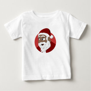 T-shirt Pour Bébé Dessin animé de Père Noël noir
