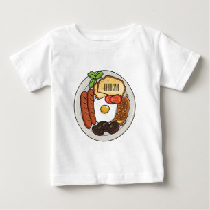 T-shirt Pour Bébé dessin animé du petit-déjeuner anglais