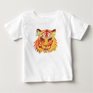 T-shirt Pour Bébé Dessin de tigre de maillot fin pour bébé