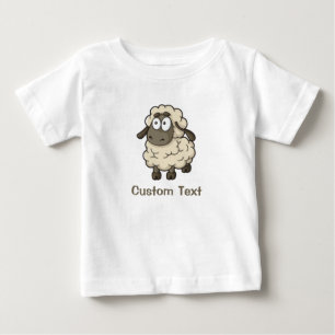 T-shirt Pour Bébé Dessin en mouton beige