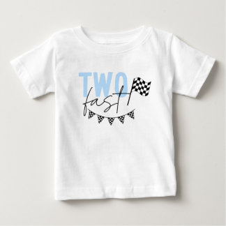 T-shirt Pour Bébé Deux Chemise Fast Racecar 2e Anniversaire