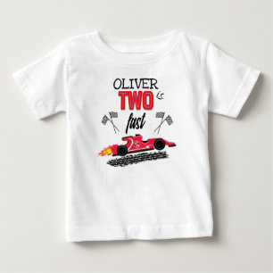 T-shirt Pour Bébé Deux Fast Red Race Car 2e Anniversaire