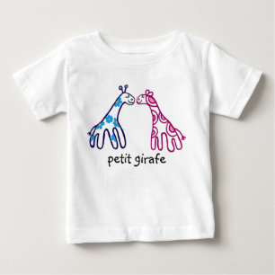 T-shirt Pour Bébé deux girafes