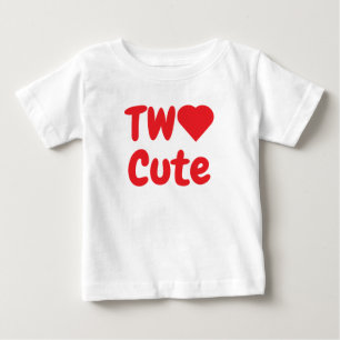 T-shirt Pour Bébé Deux mignons 2ème anniversaire