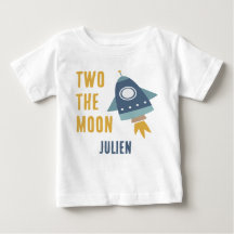 Deux Moon Space Rocket 2e fête d'anniversaire