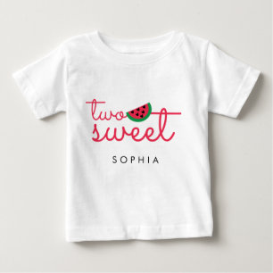 T-shirt Pour Bébé Deux Sweet 2ème Anniversaire de pastèque Baby T-Sh