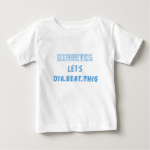T-shirt Pour Bébé diabète laissez dia vaincre