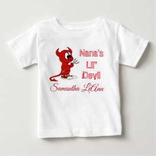 T-shirt Pour Bébé Diable Halloween de Lil de Nana personnalisée