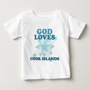 T-shirt Pour Bébé Dieu aime des îles Cook