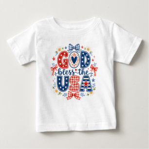 T-shirt Pour Bébé Dieu bénisse les États-Unis