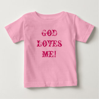 T-shirt Pour Bébé Dieu m'aime ! Pièce en t de bébé