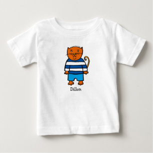 T-shirt Pour Bébé Dillon le Chat personnalisé