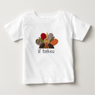T-shirt Pour Bébé Dinde de Thanksgiving-lil