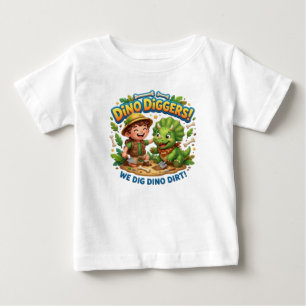 T-SHIRT POUR BÉBÉ DINO EXCAVATEURS