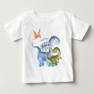 T-shirt Pour Bébé Dinosaur Stomp Chomp Rawr fête d'anniversaire