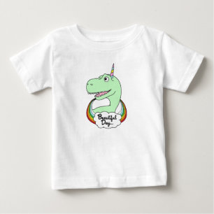 T-shirt Pour Bébé Dinosaur Unicorn