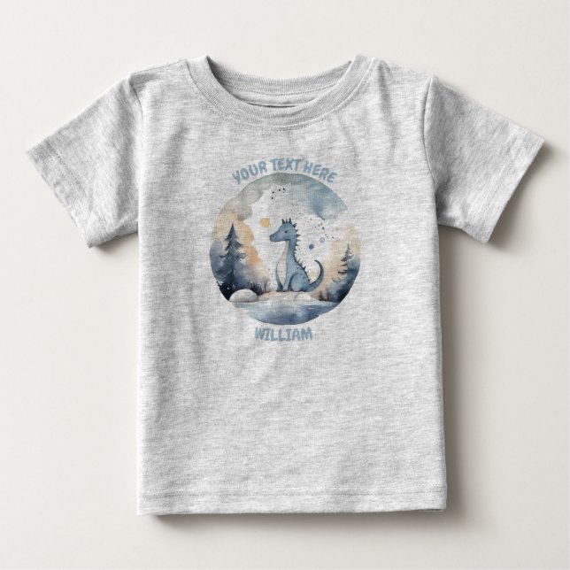 T-shirt Pour Bébé Dinosaure bébé personnalisé Tee (Devant)