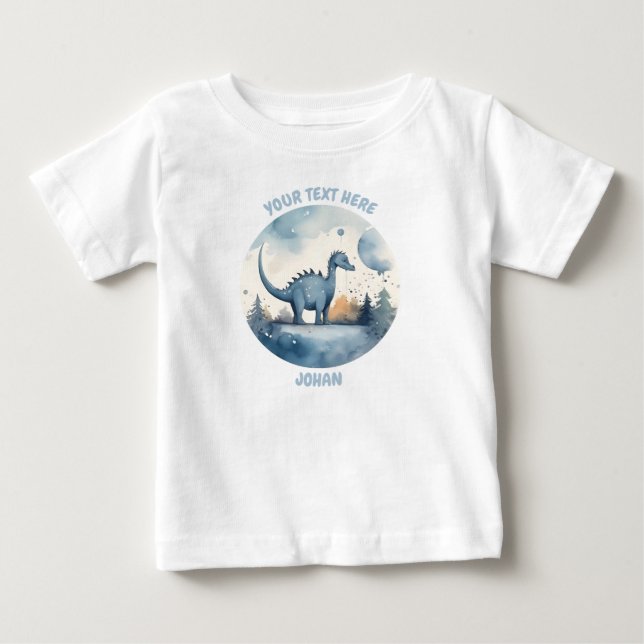 T-shirt Pour Bébé Dinosaure bébé personnalisé Tee (Devant)