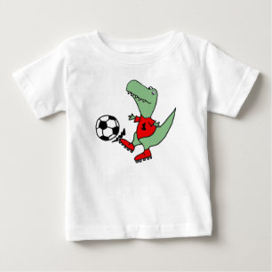 T-shirt Pour Bébé Dinosaure drôle de T-rex jouant au football
