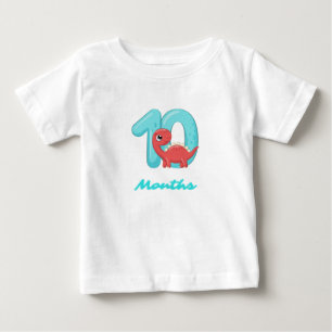 T-shirt pour bébé dinosaure mignon pendant dix moi