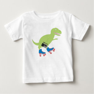 T-shirt Pour Bébé Dinosaure Roller Skating Radio