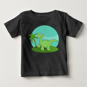 T-shirt Pour Bébé Dinosaure vert mignon