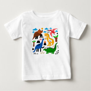 T-shirt Pour Bébé Dinosaures motif transparent