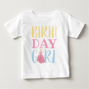 T-shirt Pour Bébé Disney Princess - Aurora Fille d'anniversaire