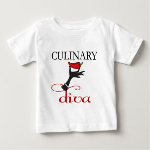T-shirt Pour Bébé Diva culinaire