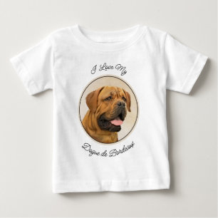 T-shirt Pour Bébé Dogue de Bordeaux Peinture - Cute Original Chien A