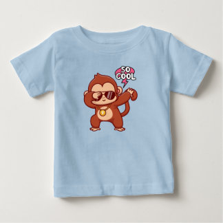 T-shirt Pour Bébé donc enfant singe cool