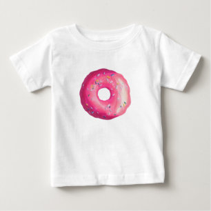 T-shirt Pour Bébé Donut With Pink Frosting And Sprinkles