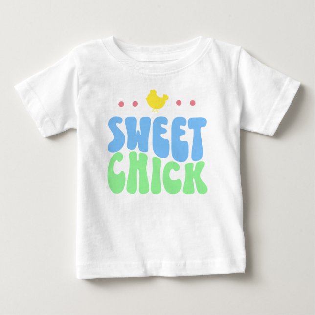 T-shirt Pour Bébé Douce Poussin (Devant)