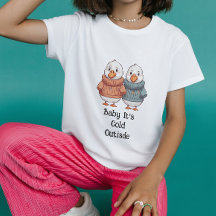 Doux de caricature mignonne Froid Geese Canard Cou