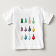 Douze Arbres de Noël : Impression Colorée de Vacan