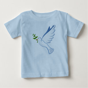 T-shirt Pour Bébé dove peace flying