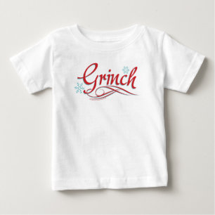 T-shirt Pour Bébé Dr. Seuss   Le Grinch - Script Rouge et Bleu