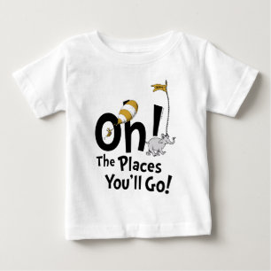 T-shirt Pour Bébé Dr Seuss Oh, les endroits où vous irez ! Retro