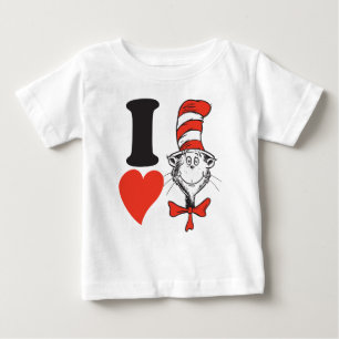 T-shirt Pour Bébé Dr. Seuss Valentine I Heart The Cat in the Hat