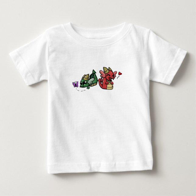 T-shirt Pour Bébé Dragons potelés (Devant)