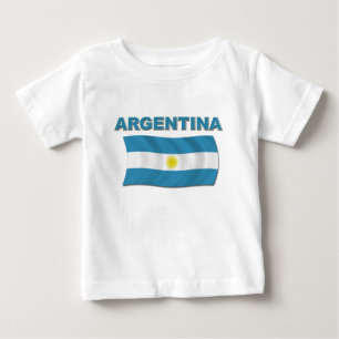 T-shirt Pour Bébé Drapeau 1 de l'Argentine