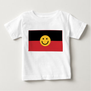T-shirt Pour Bébé Drapeau aborigène australien avec visage sourire