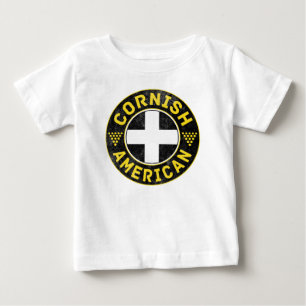 T-shirt Pour Bébé Drapeau américain de Cornouille