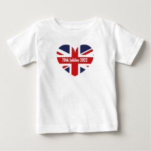 T-shirt Pour Bébé Drapeau britannique du 70e jubilé 2022