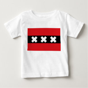 T-shirt Pour Bébé Drapeau d'Amsterdam
