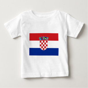 T-shirt Pour Bébé Drapeau de la Croatie