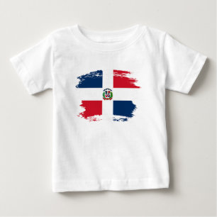 T-shirt Pour Bébé Drapeau de la République Dominicaine
